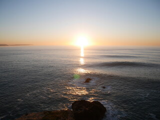 sunset over the sea