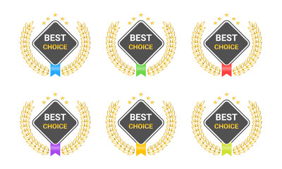 Obraz premium Best choice badge logo with modern icon