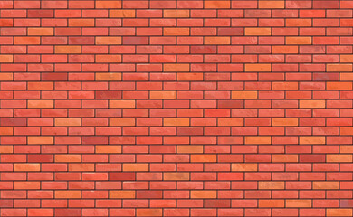 Fototapeta na wymiar Beautiful brown block brick wall seamless pattern texture background