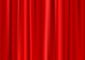 高級感のあるレッドカーテンのイラスト(ベクターあり)
