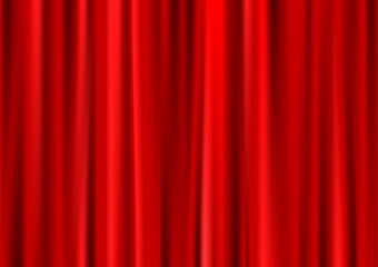 高級感のあるレッドカーテンのイラスト(ベクターあり)