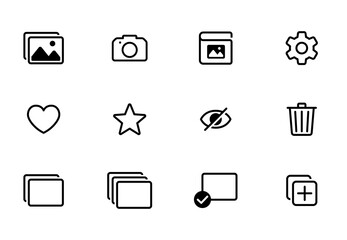 写真や撮影アプリのアイコンセット