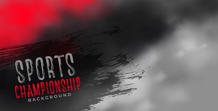 sports chamionship background with red and black smoky clouds