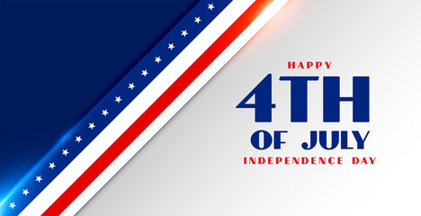 4th of july american independence day flag style banner
