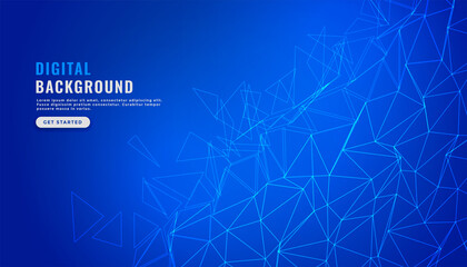 blue digital network mesh connection background
