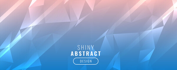 shiny low poly triangle banner design