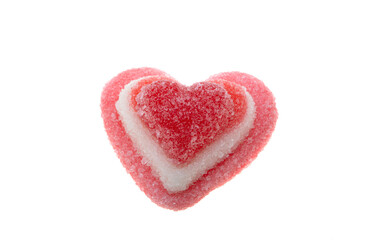 gummy hearts isolated