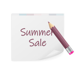 Notepad Summer sale text