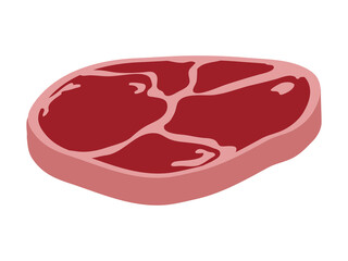 Freash raw meat isolated on white background