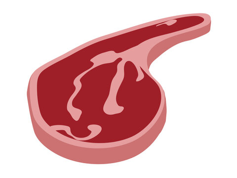 Raw Meat steak isolated vector eps