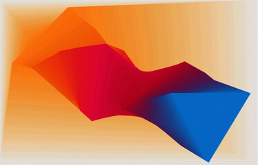Abstract summer colors blend of red, orange, blue and light grey.