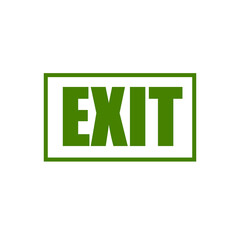 Fototapeta premium emergency fire exit sign illustration on white