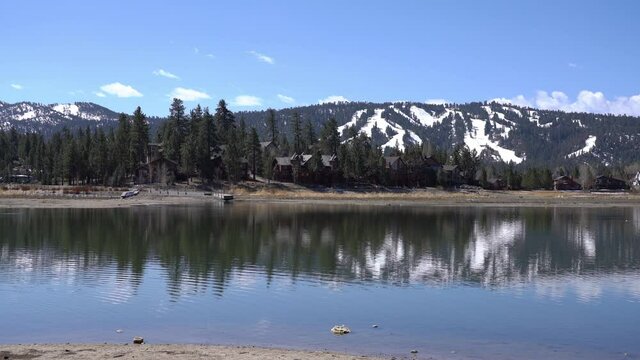 Big Bear Lake North Shore and Snow Summit San Bernardino Mountains California USA