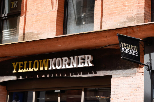 YellowKorner logo sign and brand text Yellow Korner shop of limited edition art photography