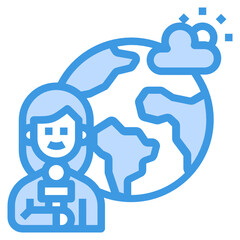 Reporter blue line icon