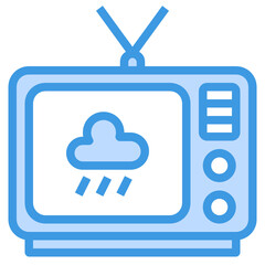 Weather blue line icon