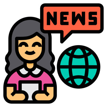 news reporter holding tablet, globe clip art preview