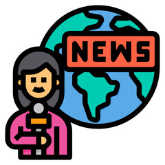 Reporter line icon
