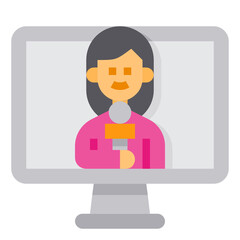 News Reporter flat icon