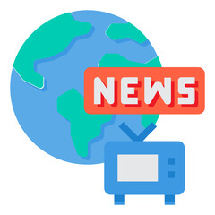 News flat icon