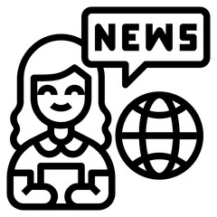 Journalist line icon