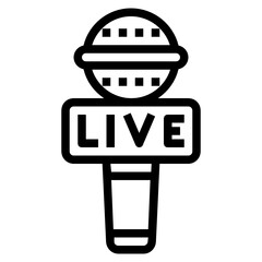 Microphone line icon
