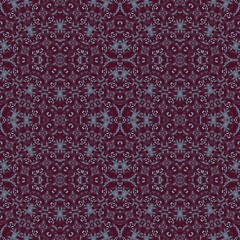 seamless blue pattern on wine red background