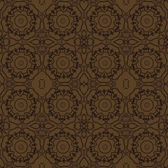 seamless dark pattern on a mustard background