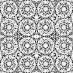 seamless black and white floral pattern
