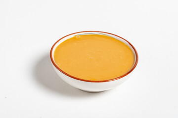 mustard sauce in the bowl