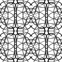 Obraz premium seamless black and white wavy line pattern