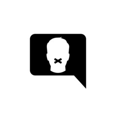 Keep silence concept icon isolated on white background