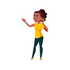 african young girl in clinic cartoon vector. african young girl in clinic character. isolated flat cartoon illustration