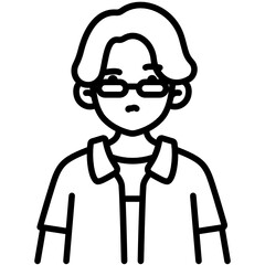 Male with Glasses