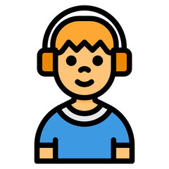 Boy line icon
