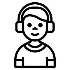 Boy line icon