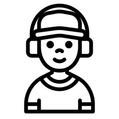 Boy line icon