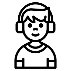 Boy line icon