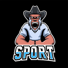 Ape sport or esport gaming mascot logo template, for your team