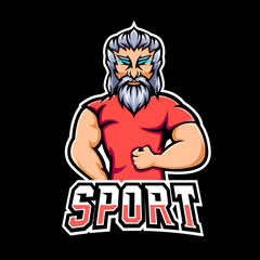 Gym sport or esport gaming mascot logo template, for your team