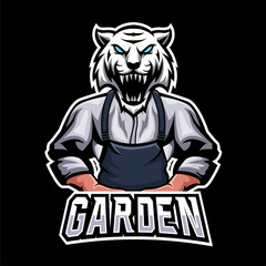 Garden sport or esport gaming mascot logo template, for your team