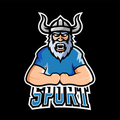 Barbarian sport or esport gaming mascot logo template, for your team