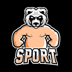 Sumo sport or esport gaming mascot logo template, for your team