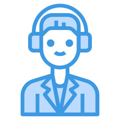 Avatar blue line icon