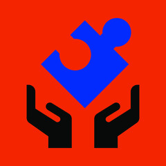 teamwork hand icon illustration vector graphic