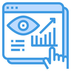 Vision blue line icon