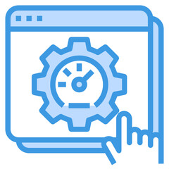Web blue line icon