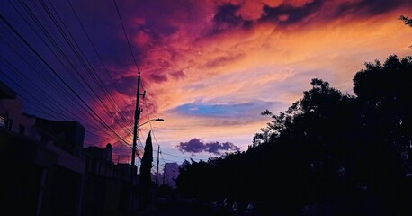 Fototapeta premium sunset in the mountains