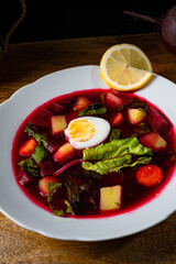 Polish beetroot soup (botwinka)