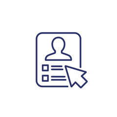 account, user profile line icon